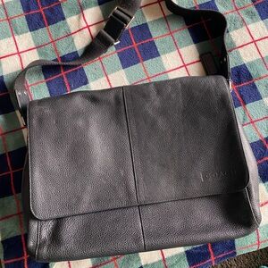 Black COACH messenger bag